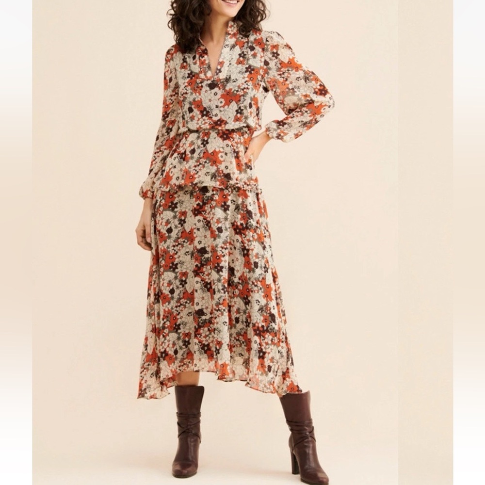 Saint Geraldine Dress Isla Peplum  Floral